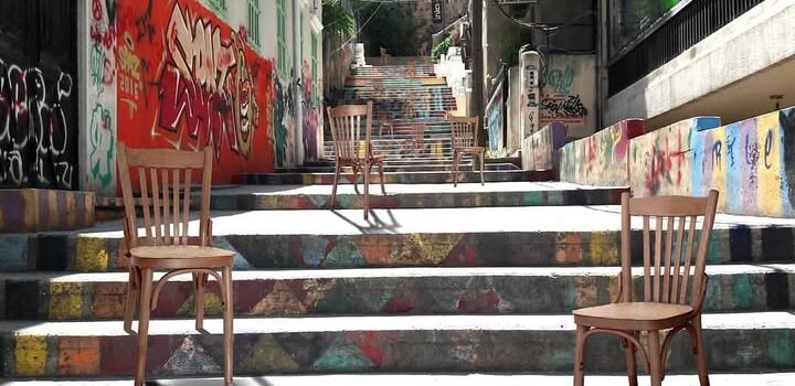 Chairs On Stairs: Urban Art Installation